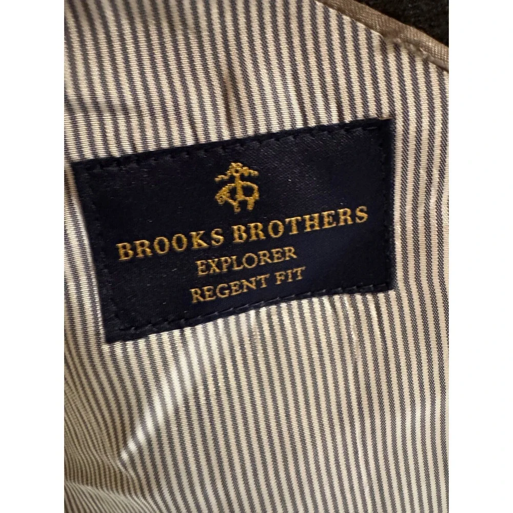 Brooks Brothers Explorer Regent‎ Fit Blazer 44R Gray Wool Blend 2 Button Coat